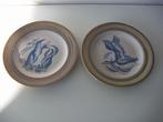 Design Kraanvogel en Pinguïn. Plateel keramiek wandborden., Antiek en Kunst, Kunst | Designobjecten, Ophalen of Verzenden