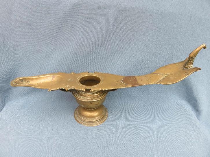 Bronzen Joodse sabbat kom - 18e - 19e eeuw, Antiek en Kunst, Antiek | Koper en Brons, Brons, Ophalen of Verzenden