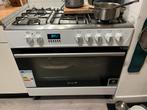 Wiggo gas over fornuis, 5 pit, 90cm breed, Witgoed en Apparatuur, Fornuizen, Ophalen, 4 kookzones, Zo goed als nieuw, Gas