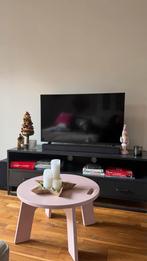 Zwart TV meubel - 148cm breed, Ophalen, Gebruikt, 100 tot 150 cm, 50 tot 75 cm