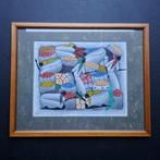 Levendige marktscène - Schilderij, gesigneerd DERFIZIN, Antiek en Kunst, Verzenden