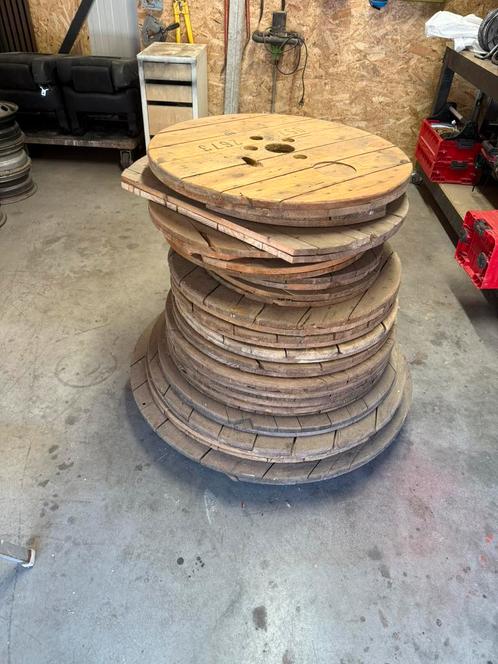 Kabelhaspels, flensen van echte houten kabelhaspels, Doe-het-zelf en Verbouw, Hout en Planken, Gebruikt, Overige houtsoorten, Minder dan 200 cm