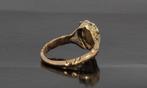 Roosdiamant antieke 14k gouden dames ring peer geslepen, Sieraden, Tassen en Uiterlijk, Antieke sieraden, Ophalen of Verzenden