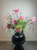 Kunstboeket in Zwarte toeter Vaas, Huis en Inrichting, Ophalen of Verzenden, Nieuw, Binnen