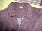 Bruine blouse met roze kleine bloemetjes, lm, maat 128., Ophalen of Verzenden, Gebruikt, Meisje, Overhemd of Blouse