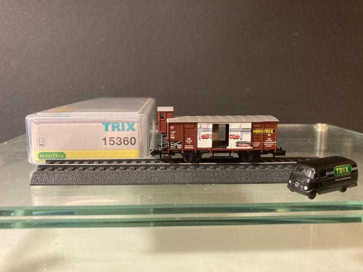 Trix Museumwagen 2009 15360 DB Güterwagen "50 Jahre Minitrix, Hobby en Vrije tijd, Modeltreinen | N-Spoor, Locomotief, Gelijkstroom of Wisselstroom