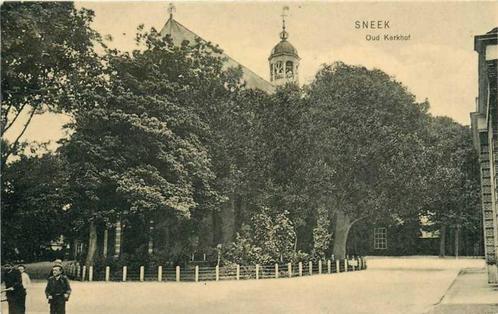 (380-775-039) Sneek  Oud Kerkhof, Verzamelen, Ansichtkaarten | Nederland, Friesland, Verzenden