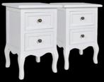 2 MDF HOUTEN WITTE NACHTKASTJES, Ophalen, Zo goed als nieuw, Minder dan 45 cm, Minder dan 55 cm