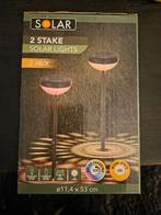 2x Solar Tuinlampen op Prikstok, Ophalen of Verzenden