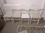 4 Witte Napoleon Stoelen, Ophalen, Kunststof, Wit, Romantisch, klassiek