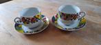 2x kop en schotel van fine Royal porcelain, Huis en Inrichting, Gebruikt, Ophalen of Verzenden, Overige stijlen, Kop(pen) en/of Schotel(s)