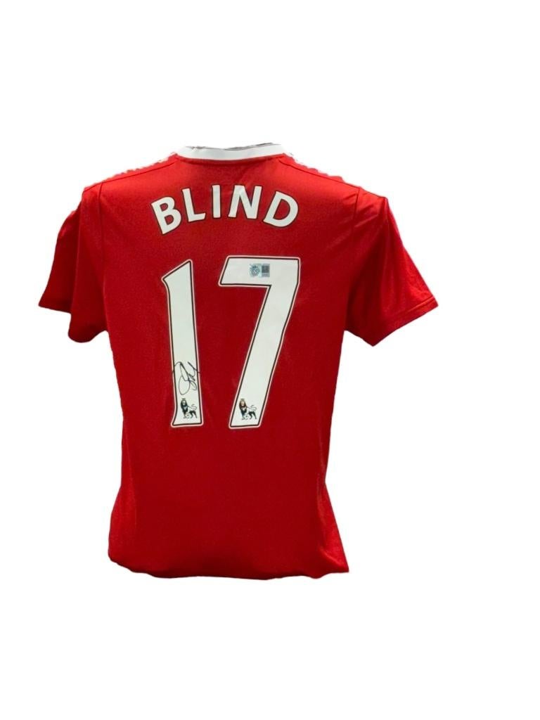 Daley Blind gesigneerd Manchester United thuis shirt, Verzamelen, Buitenlandse clubs, Soccersignings.nl, Shirt, Ophalen of Verzenden