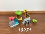 Duplo olifant en giraf 10971 (compleet) 2, Ophalen of Verzenden, Zo goed als nieuw, Complete set, Duplo