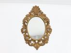 Vintage kuif spiegel | Goudkleur, Huis en Inrichting, Woonaccessoires | Spiegels, Minder dan 50 cm, ., Ophalen of Verzenden, Zo goed als nieuw