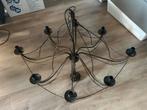 Messing/bronzen kroonluchter met lampjes, Huis en Inrichting, Lampen | Kroonluchters, Ophalen, Zo goed als nieuw