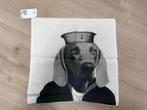 Kussenhoes Hond 40x40 NIEUW, Ophalen of Verzenden, Nieuw, Wit, Vierkant