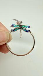 Zilveren loep met bovenaan: glasemaille : Blauw/Groen, Verzenden, Nieuw, Blauw, Zilver