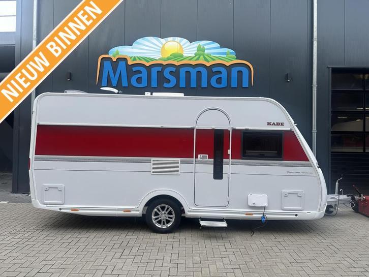 Kabe Briljant 470 XL KingSize - Model 2026, Caravans en Kamperen, Caravans, tot en met 4, Standaardzit, Kabe, Frans bed, Overige typen