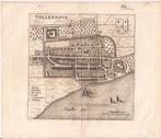 Vollenhove. Plattegrond. Isaak Tirion. Ca. 1742, Antiek en Kunst, Kunst | Etsen en Gravures, Ophalen of Verzenden