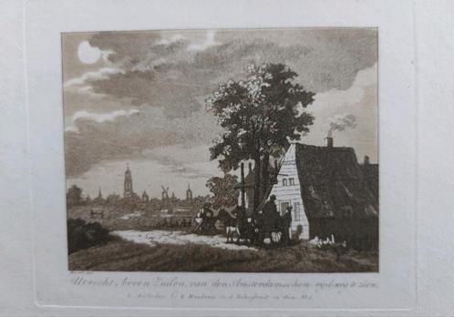 12 / Utrecht boven Zuilen van den Amsterdamsche rijd-weg, Antiek en Kunst, Kunst | Etsen en Gravures, Ophalen of Verzenden