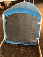 Gispen 413rh twee stuks, 200 stuk, buisstoel, retro, Huis en Inrichting, Stoelen, Gebruikt, Twee, Blauw, Ophalen of Verzenden