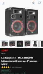 MAX XEN3508 Luidsprekerset - 500W 4 Speakers max 500 wat
Bi, Audio, Tv en Foto, Luidsprekers, Overige merken, Ophalen of Verzenden