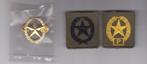 brevet metaal en 2 stof schutter 1e kl P, Verzamelen, Ophalen of Verzenden, Landmacht, Nederland, Embleem of Badge
