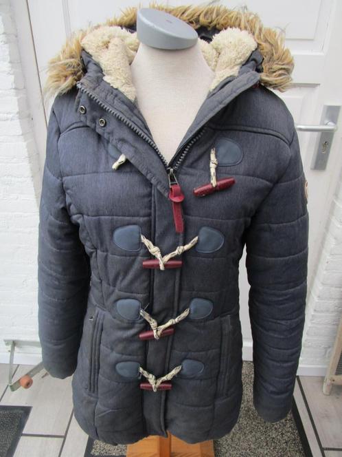 Superwarme dik gevoerde Superdry jas maat M, Kleding | Dames, Jassen | Winter, Zo goed als nieuw, Maat 38/40 (M), Grijs, Ophalen of Verzenden