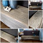 massief EIKEN salontafel - sidetable - halbankje - blok, Huis en Inrichting, Tafels | Salontafels, Ophalen, Houtatelier M.Y., Info@myhoutatelier.nl