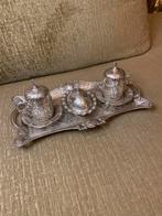 Turkse Zilver kleurige theeservies met dienblad servies, Ophalen of Verzenden