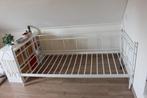 Ikea stalen bedbank, Huis en Inrichting, Slaapkamer | Bedden, 90 cm, Eenpersoons, Wit, Ophalen of Verzenden