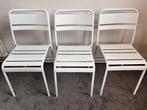 Metalen eetkamerstoel, Ophalen, Zo goed als nieuw, Wit, Drie