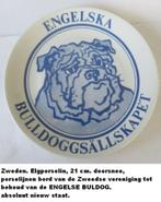 wandborden, nieuw, ENGELSE BULDOG, porselein 21 cm. doorsnee, Ophalen of Verzenden, Nieuw, Hond of Kat, Overige typen