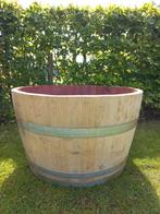 Grote Eikenhouten Plantenbak Wijnvat Minivijver 200 liter, Ophalen, Rond, Nieuw, Tuin
