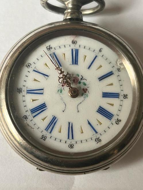 zakhorloge Relogio de bolso com mostrador coloido de chave, Sieraden, Tassen en Uiterlijk, Horloges | Antiek, Zakhorloge, Overige merken