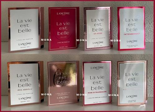 La Vie Est Belle set 8 parfum samples proefjes testers, Sieraden, Tassen en Uiterlijk, Uiterlijk | Parfum, Nieuw, Verzenden
