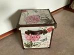 Carte Postale houten kist opbergdoos opbergkist met deksel, Huis en Inrichting, Woonaccessoires | Kisten, Ophalen, Minder dan 50 cm