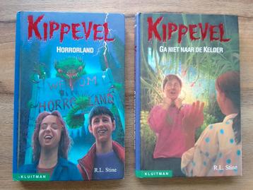 2x Kippenvel boeken, 10 jr e.o., R.L.Stine, hardcovers  beschikbaar voor biedingen