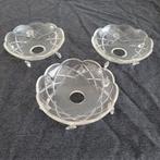 3 grote bobeches bobeche schaaltjes onderdelen kroonluchter, Ophalen of Verzenden, Gebruikt, Glas