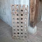 Oud brocante doorleefd Frans houten flessenrek *Etage3*, Gebruikt, ., Ophalen of Verzenden, .