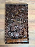 Houtsnijwerk Indisch paneel, Ophalen of Verzenden