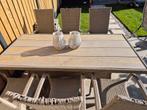 Tuintafel set inclusief stoel kussens, Tuin en Terras, Tuinsets en Loungesets, Ophalen, Gebruikt, Rotan, 6 zitplaatsen