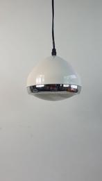 Retro Space Age hanglamp, koplamp, wite bol, chroom. 8B8, Tweedehands verkoop, Tweedehands verkoop, Gebruikt, Ophalen of Verzenden