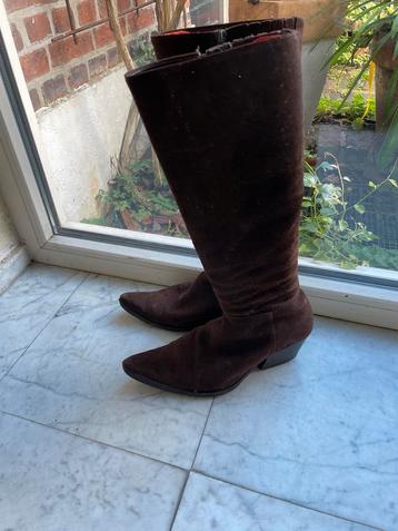 Paul Warmer Suede Laarzen - mt 37, zool en hak nieuw beschikbaar voor biedingen