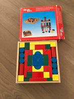 Houten blokken in doos, Kinderen en Baby's, Speelgoed | Houten speelgoed, Ophalen of Verzenden, Gebruikt, Overige typen