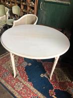Vintage Faux bamboo tafel uitrekbaar bamboe stijl, Ophalen, Gebruikt, Hout, 60 cm of meer