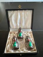 Antiek peper en zoutstel. Meka Denmark Sterling en emaille, Antiek en Kunst, Ophalen of Verzenden