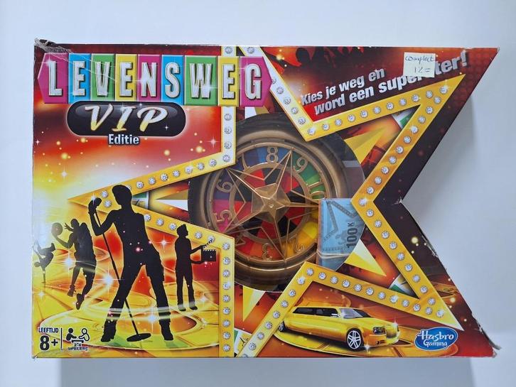 Levensweg VIP editie, Hobby en Vrije tijd, Gezelschapsspellen | Bordspellen, Gebruikt, Een of twee spelers, Drie of vier spelers