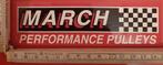 Vintage sticker March performance pulleys stockcar racing, Ophalen of Verzenden, Zo goed als nieuw