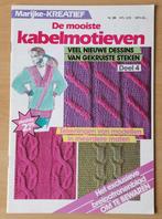 Breien - Marijke - De Mooiste Kabelmotieven - nr.28 -1987, Hobby en Vrije tijd, Breien en Haken, Gebruikt, Marijke, Ophalen of Verzenden
